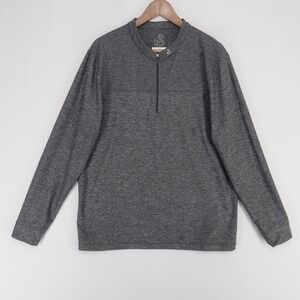 Swannies Pullover Mens L Gray Heather Quarter Zip Golf Performance
